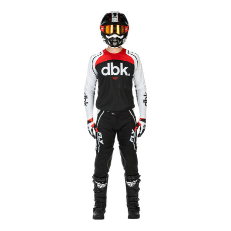 Motorcycle gloves with black palms, white graphics, and red details on the back.
