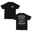 Black Ghost Rider tee set: front logo, back rider graphic