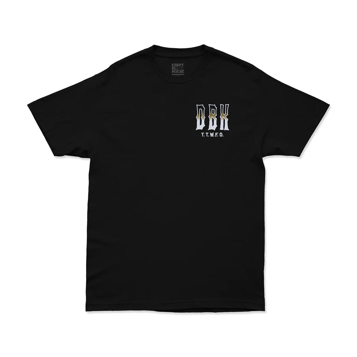 Black Ghost Rider tee front with small chest logo