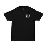 Black Ghost Rider tee front with small chest logo