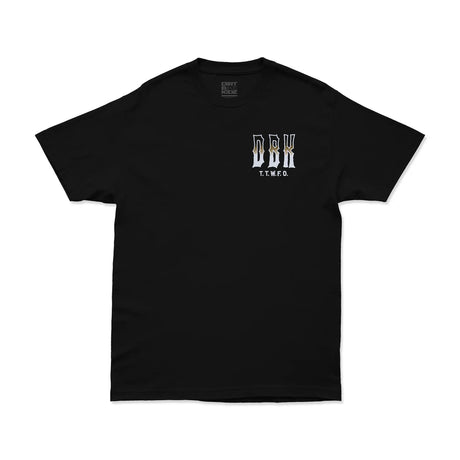 Black Ghost Rider Tee front, small BRK T.T.W.F.O. logo