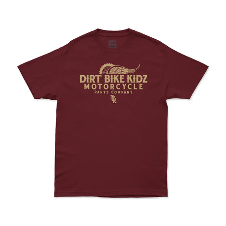 Gold Standard - Tee in Burgundy, front graphic logo print