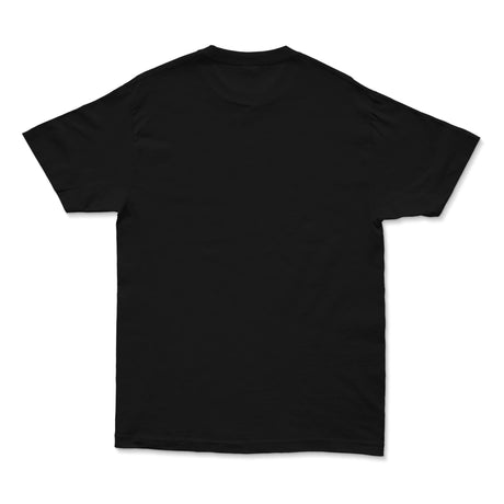 Black crewneck T-shirt back, plain without graphics