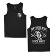 Black youth tank top with large 'DIRT BIKE KIDZ' racing graphic on front.