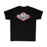 Youth premium black T-shirt with large DBK Moto back logo