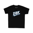 Youth premium tee, black knit with small DBK logo on chest