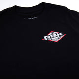 Youth premium black T-shirt with DBK Moto logo on front chest