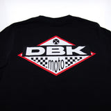 Youth premium black T-shirt with large DBK Moto back graphic