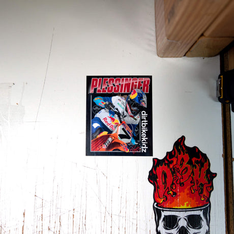 Sticker pack: rider square sticker and red flame-faced character sticker