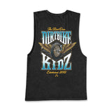 Dark sleeveless tank top with large centered rider graphic and “Established 2012”