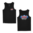 Black Rockies tank top with DBR Moto Co chest logo on front and back.
