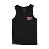 Black Rockies tank top with small DBR Moto Co logo on chest, crew neckline.