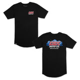Black tall tee pair with small DBR Moto Co logo on the chest