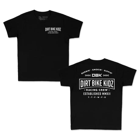 Youth premium T-shirt schwarz, Vorderseite mit DBK Racing Crew Print