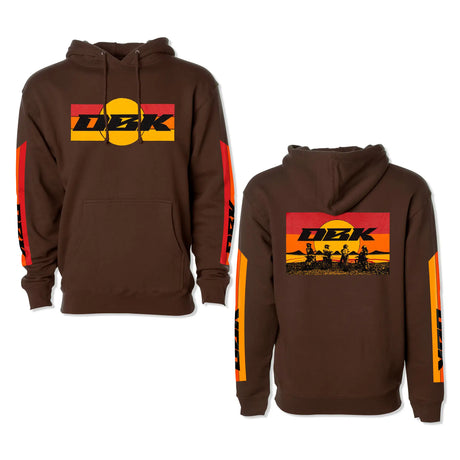 Endless Winter hoodie in dark brown with DBK logo graphic on the chest