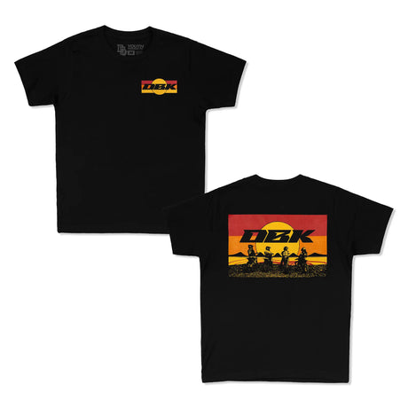 Black youth T-shirt with small chest DBK logo graphic