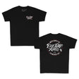 Black youth premium tee front and back, featuring Drift Bike Kidz emblem on back.