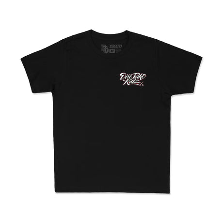 Youth Premium Tee black T-shirt with small front “Dirt Bike Kidz” logo