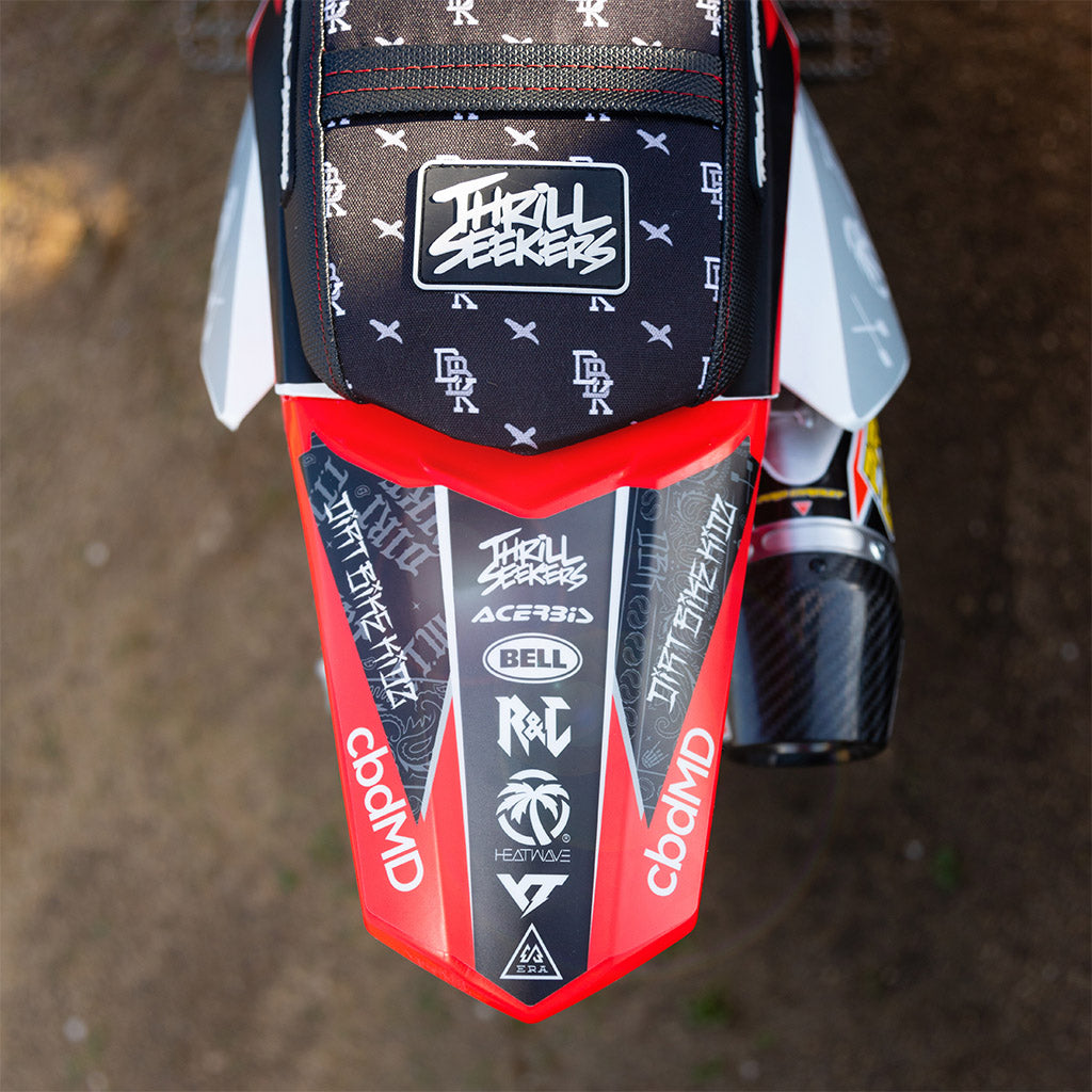 Honda CRF 110/50 signature kit front panel with red fender and logo graphics