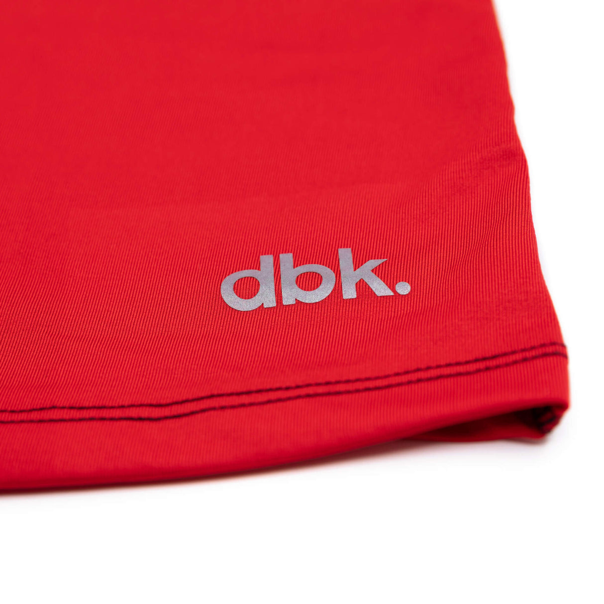 Red boxer brief leg hem with dbk logo