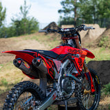 Honda CRF450/250 Twitch Edition motocross bike front three-quarter view, red and black