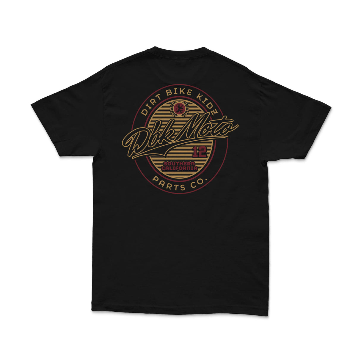 Slugger T-shirt in black with large back circular logo print