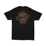 Slugger T-shirt in black with large back circular logo print