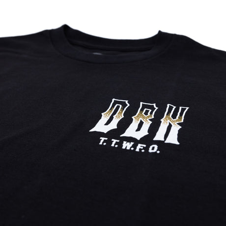 Navy Ghost Rider Tee with DRR front print and T.T.W.F.O. text