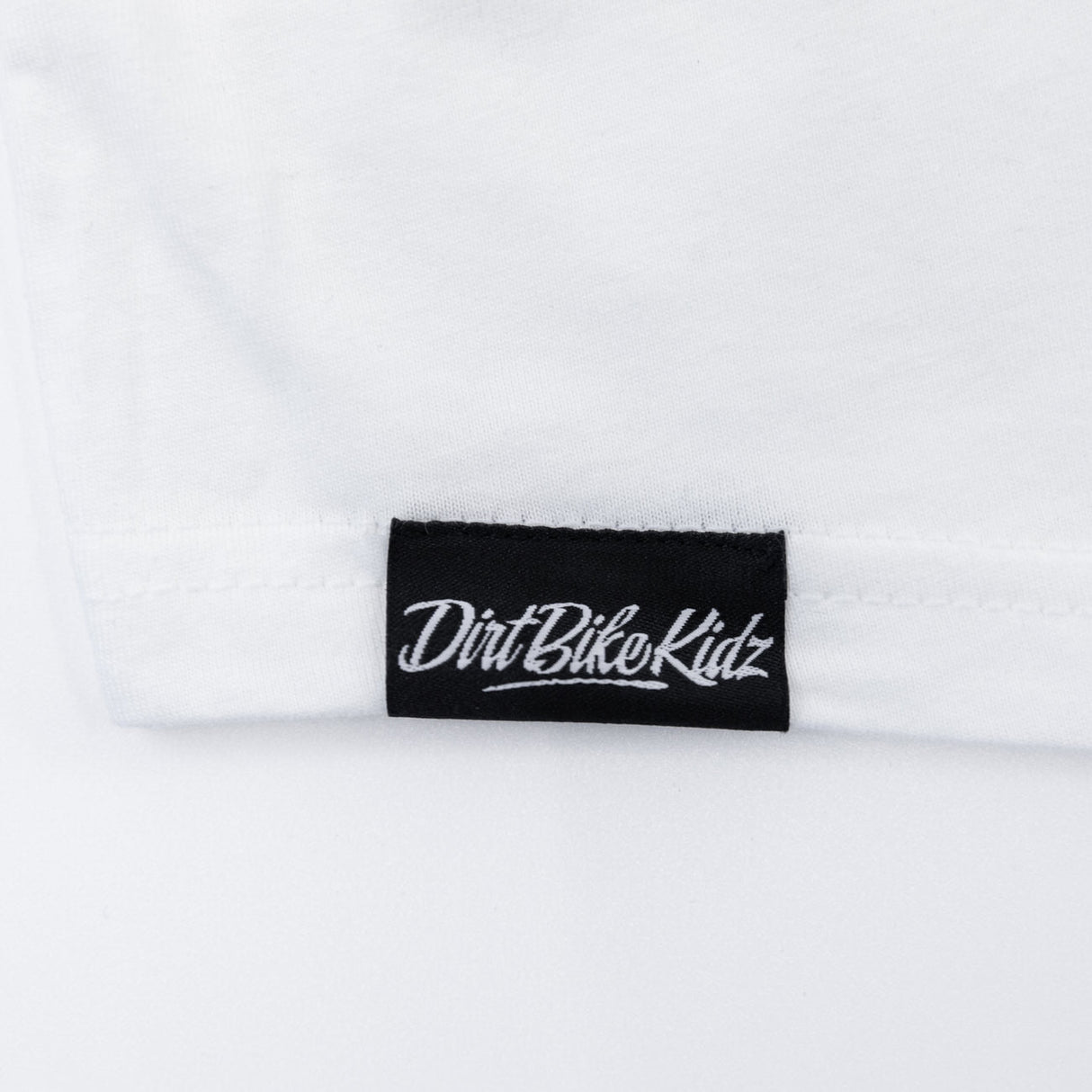 Beer premium tall tee, white with DirtBikeKidz neck label