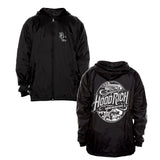 Hoodrich AF Windbreaker, schwarze Kinderjacke mit Kapuze und Front-Zip