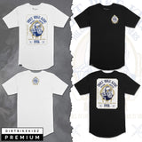 Tall tee set in white and black with DBK logo graphic on the front.