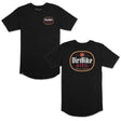 Premium tall tee set, black, with DirtBike KIDZ oval front and back logo graphic