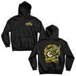 DBK Wreckers Hoodie, black with yellow “Raisin' Hell” logo on front pocket