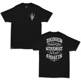 Black West Coastin T-shirt with graphic front and back print