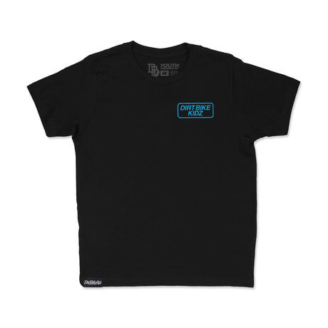 Black youth premium tee with small Dirtbike Kidz logo on the chest