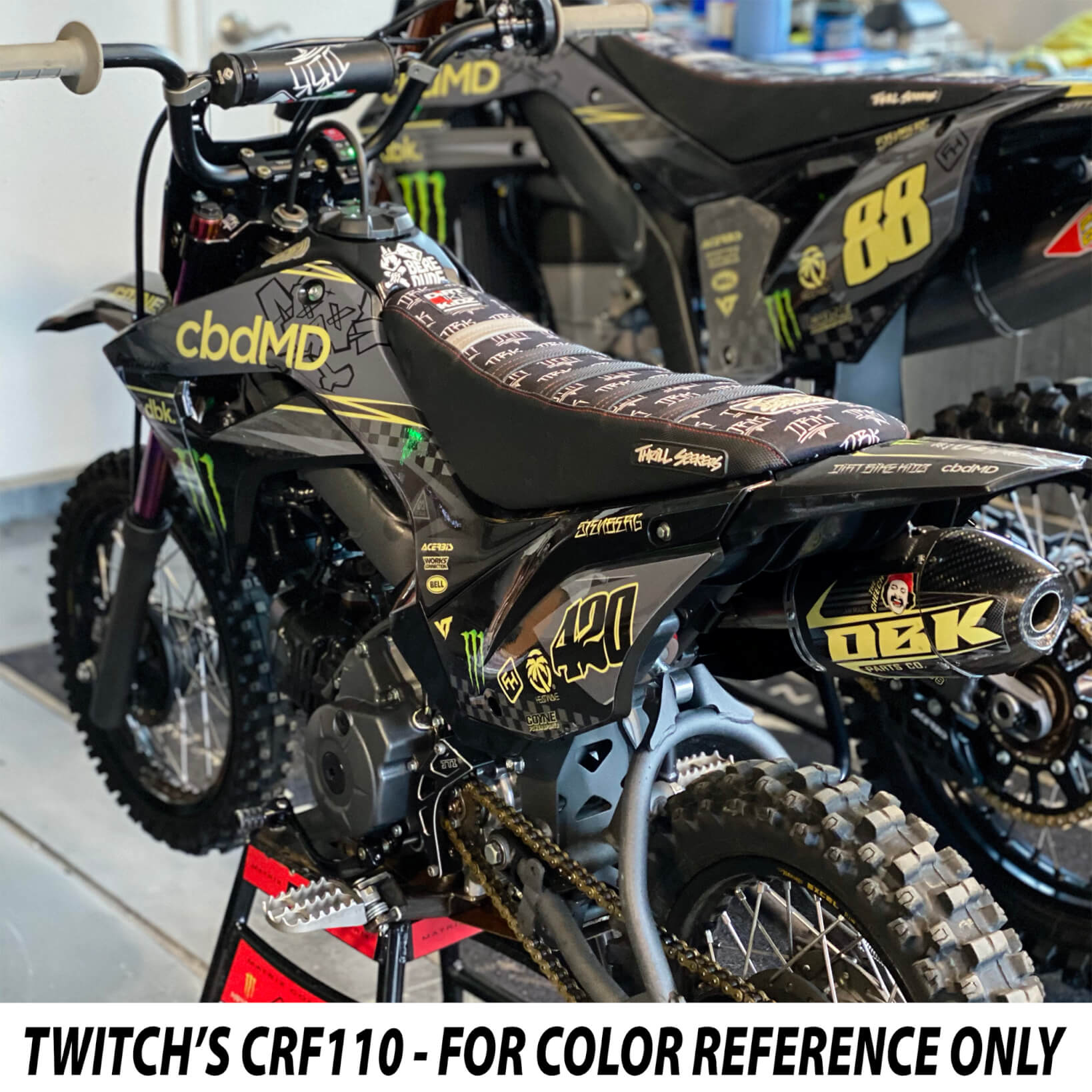 Honda CRF 110 Faded Edition | Twitch Replica Graphics | Black