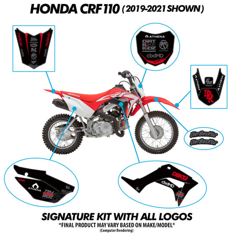 Kit de firma DBK12 con todas las imágenes: placas de número, aletas y calcomanías laterales