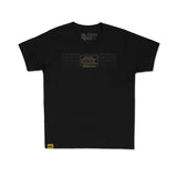 Black youth crewneck tee with dbk logo print on chest