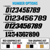 Honda CRF 110/50 Twitch Edition number style options with sample digits