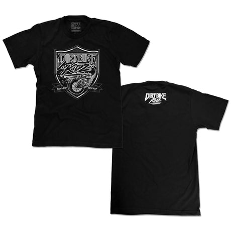 Black DBK Shield graphic tee, crew neck short sleeves