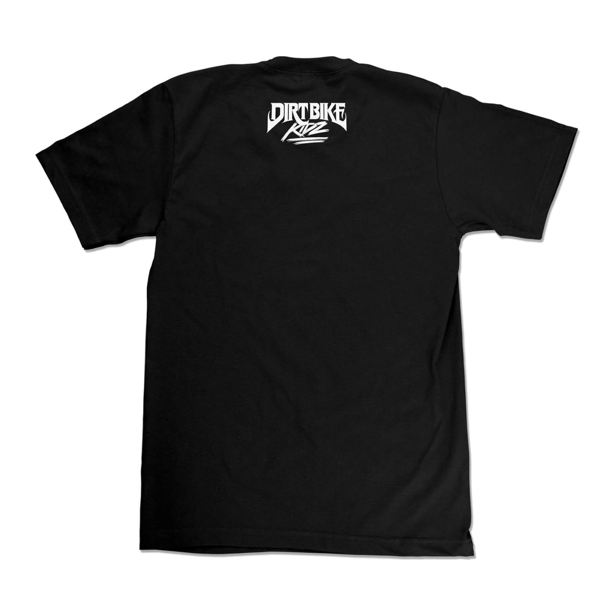 Black T-shirt with small back logo print at the upper center