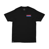 Black tee with small DBK logo on the chest